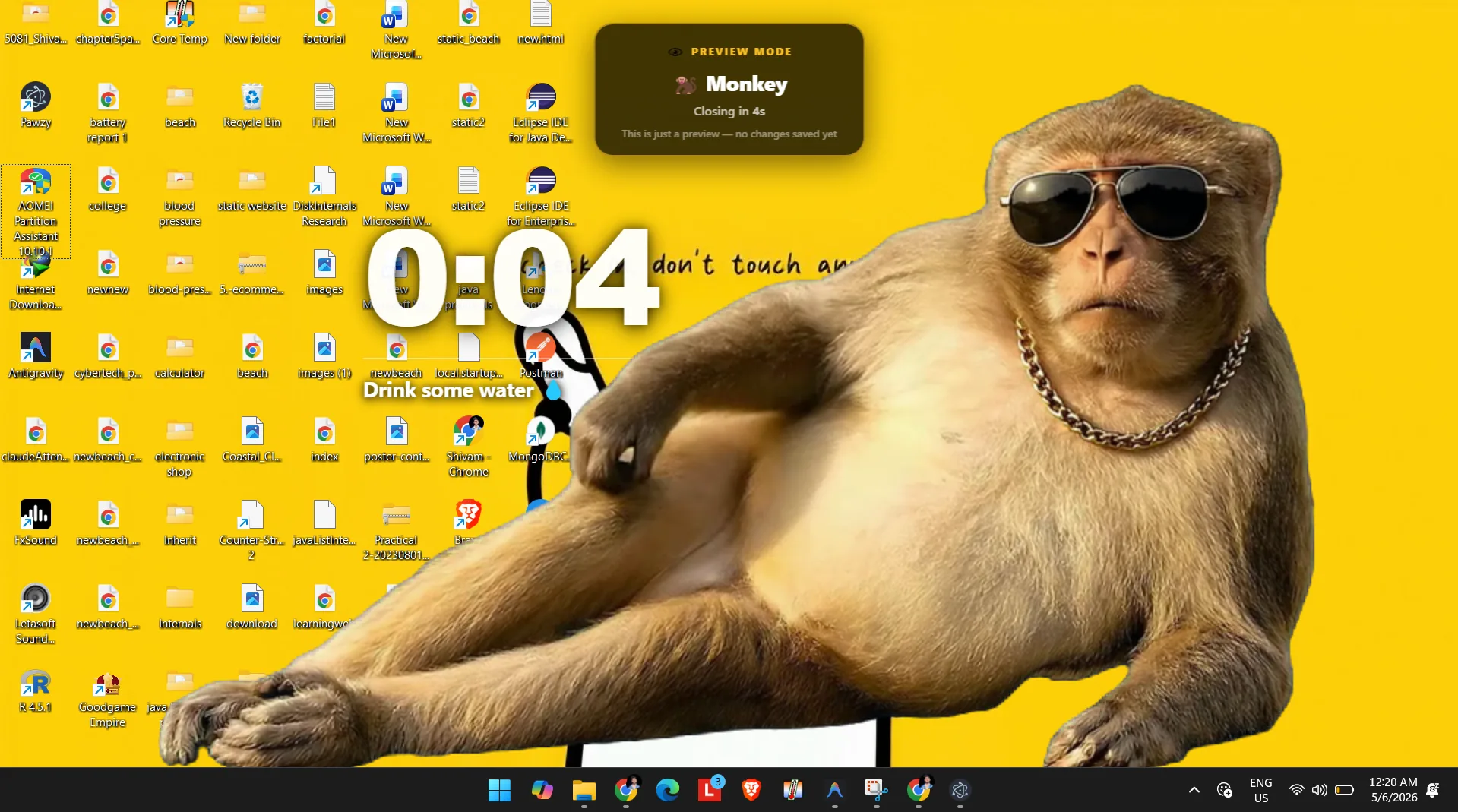 Monkey Screen Blocker Preview